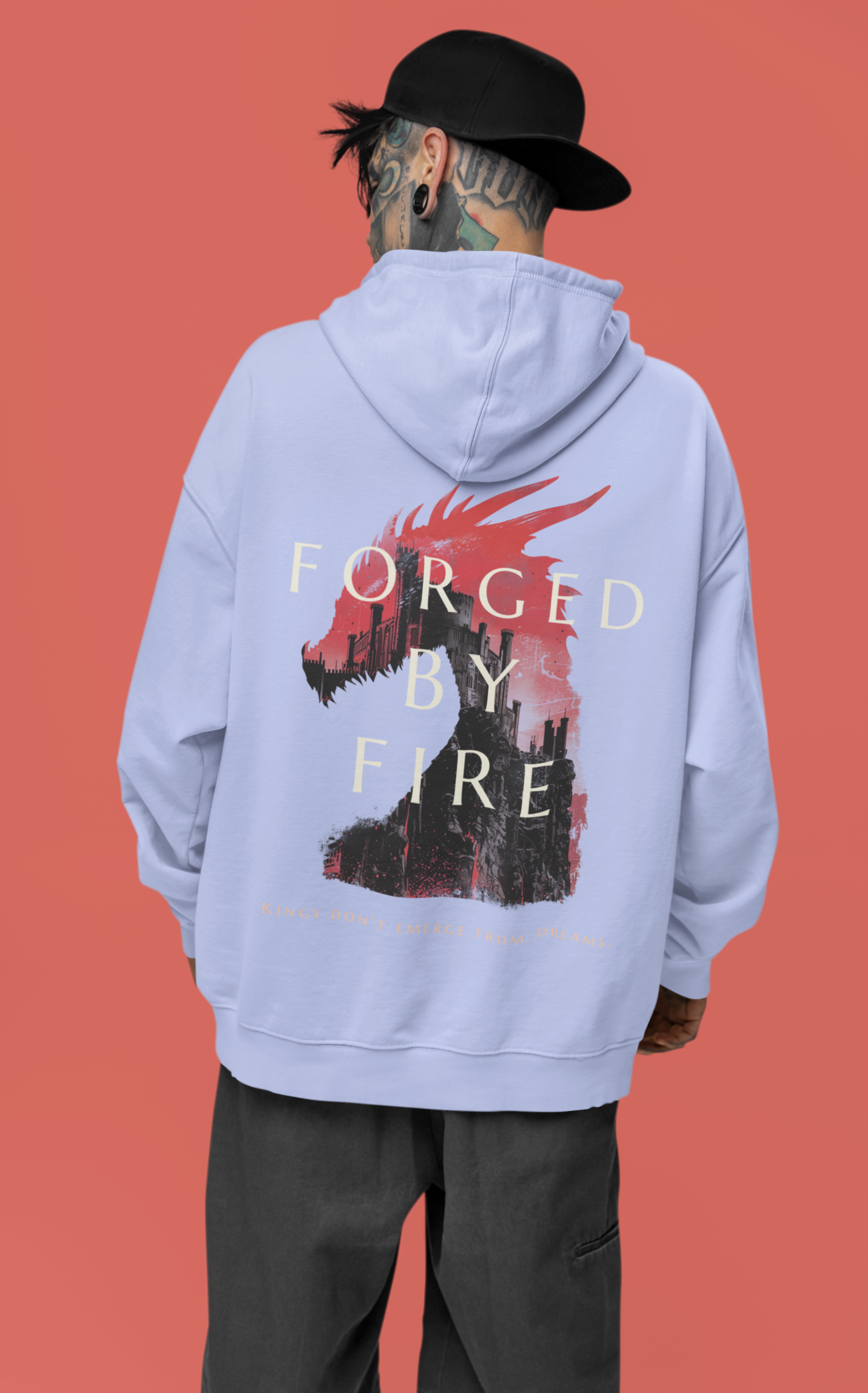 Men's Oversized Custom Hoodie in Perano Color - NAUTICON WEARABLES