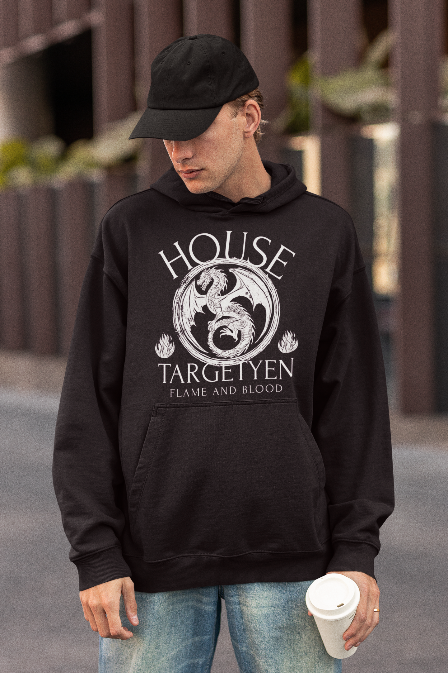 Men's Oversized Custom Hoodie in Revolver Color - NAUTICON WEARABLES
