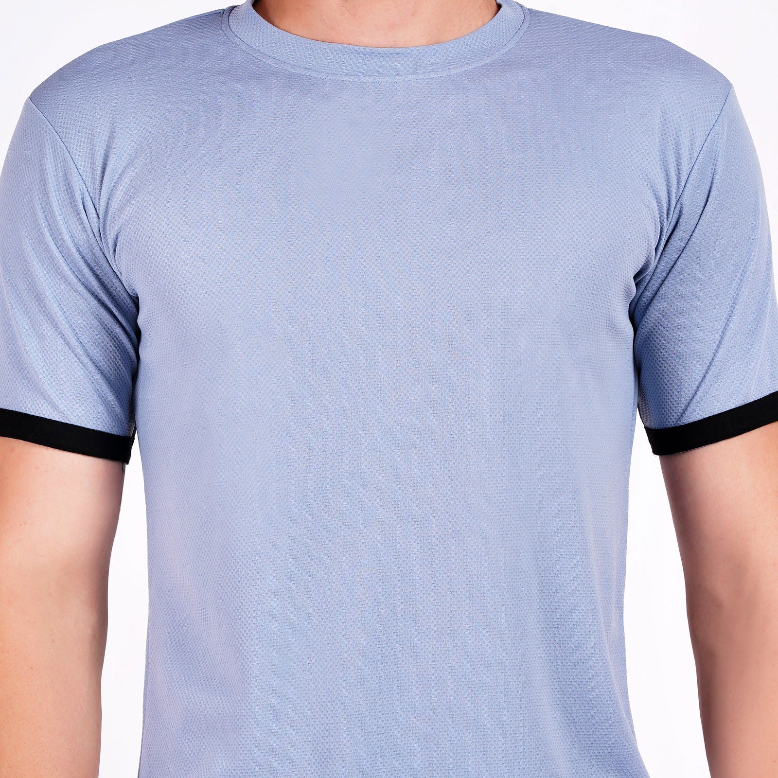NAUTICON Men Round Neck t-Shirt and Shorts Co-Ord Set Light Blue - NAUTICON WEARABLES