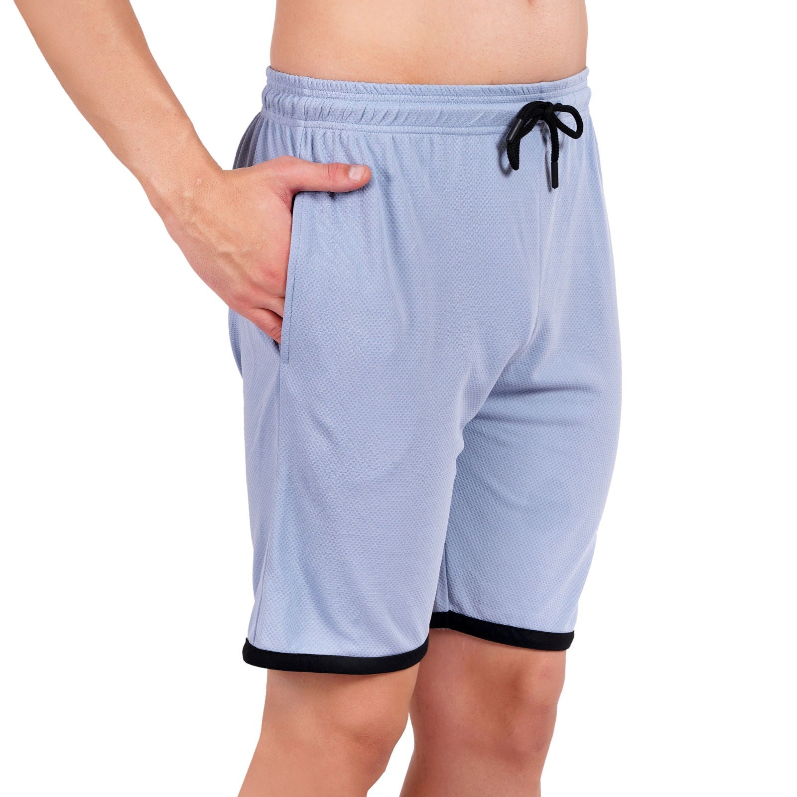 NAUTICON Men Round Neck t-Shirt and Shorts Co-Ord Set Light Blue - NAUTICON WEARABLES