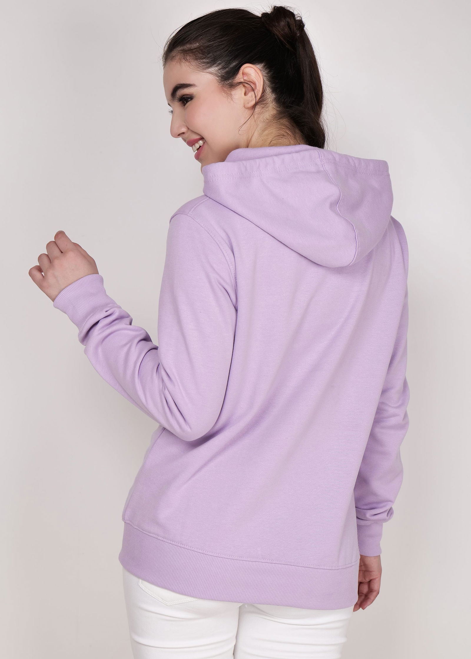 Women Winter Wear Stylish Hoodie Lavender - NAUTICON WEARABLES