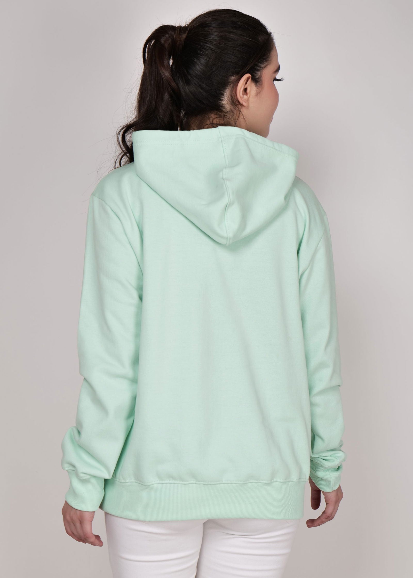 Women Winter Wear Stylish Hoodie Sea Green - NAUTICON WEARABLES