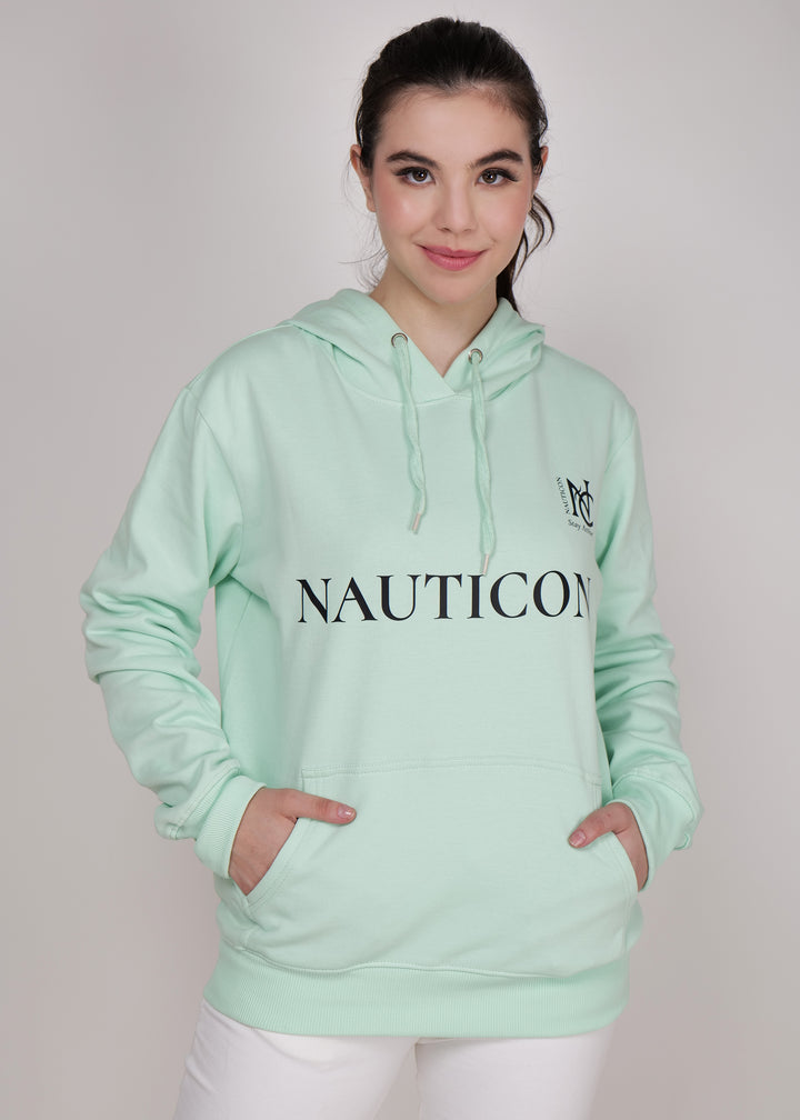 Women Winter Wear Stylish Hoodie Sea Green