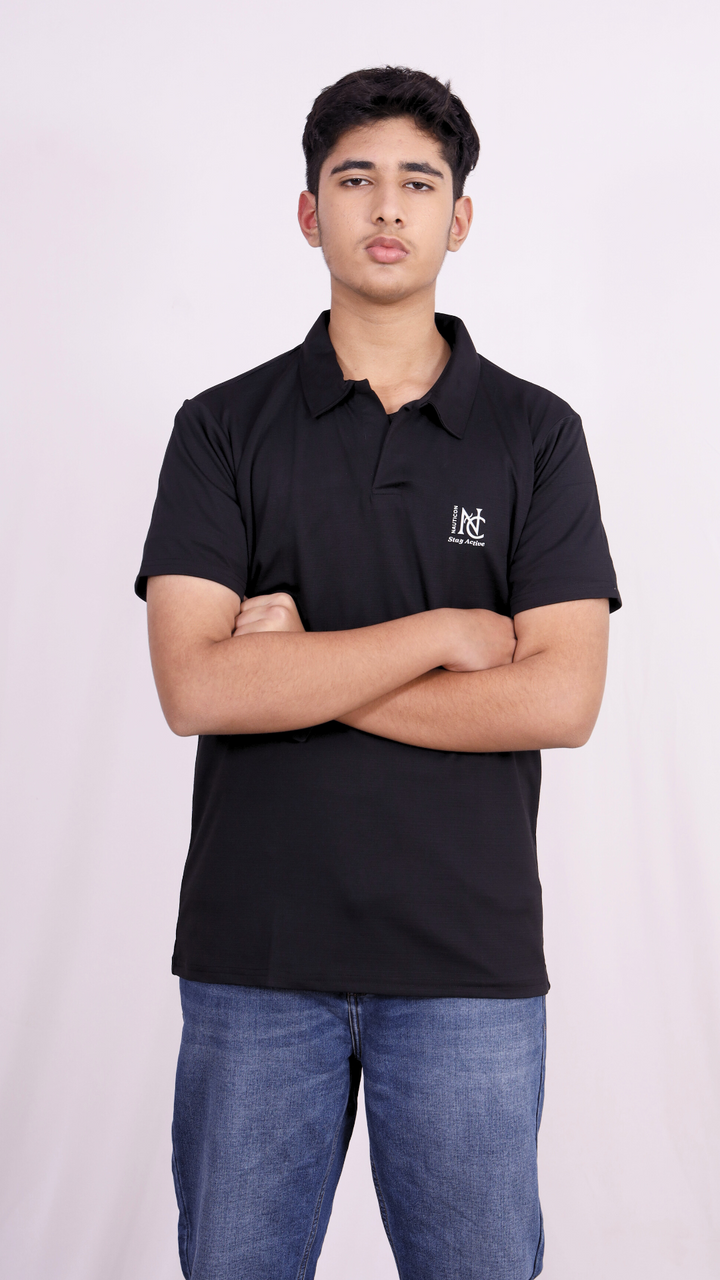 NAUTICON SOLID T-SHIRT BLACK COLLAR