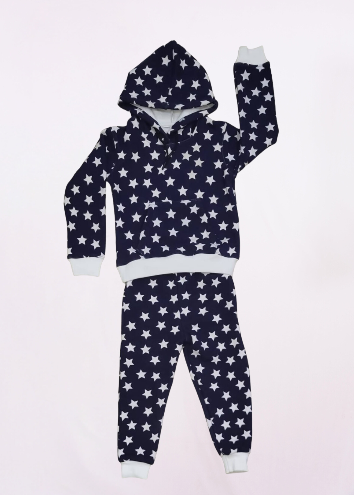 NAUTICON Stars Printed Perfect Pair Co-ord Set for Kids/Navy Blue