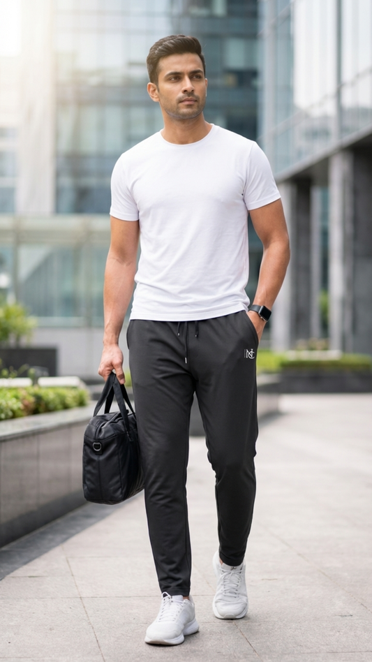 TRACK PANTS FOR MEN BLACK