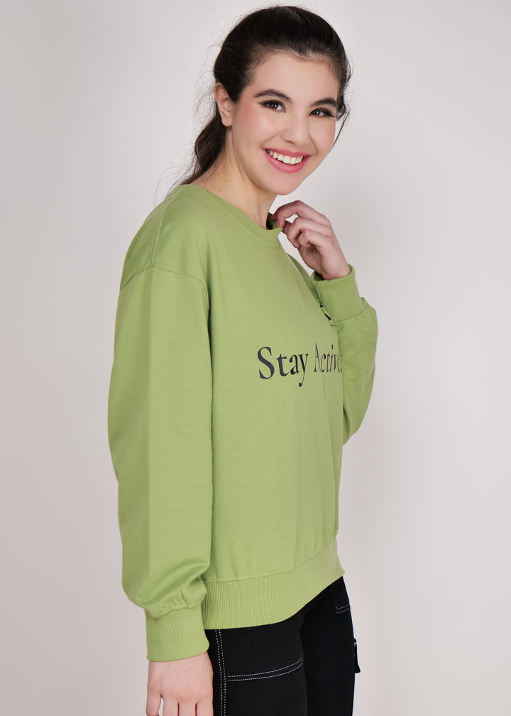 Women Sweatshirt Green