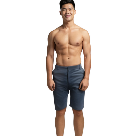 Plain Blue Men's Pant Shorts For MEN
