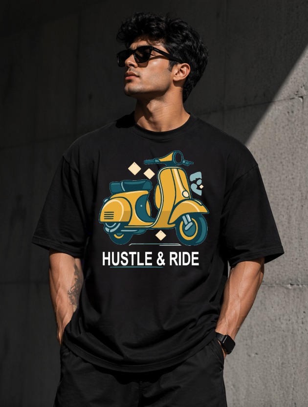 MOVE HUSTLE RIDE OVERSIZED – BLACK