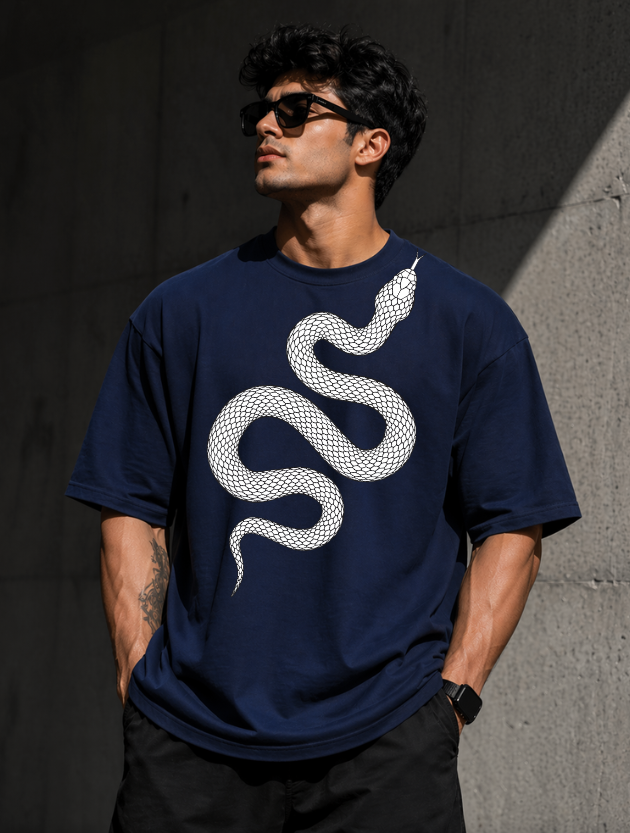 MOVE SNAKE OVERSIZED - NAVY BLUE