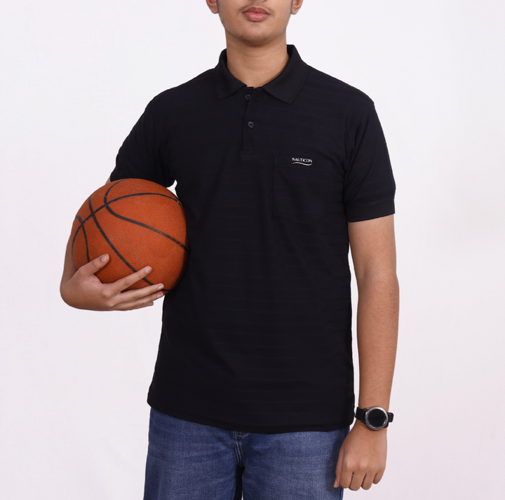 NAUTICON POLO T-SHIRT BLACK