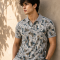MOVE PRINTED POLO GREY