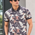 MOVE PRINTED POLO DARK GREY