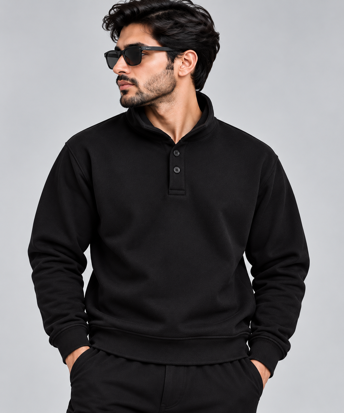 NAUTICON PREMIUM WINTER POLO MEN IN BLACK