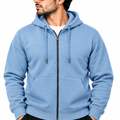 NAUTICON PREMIUM ZIPPER HOODIE MEN IN SKY BLUE