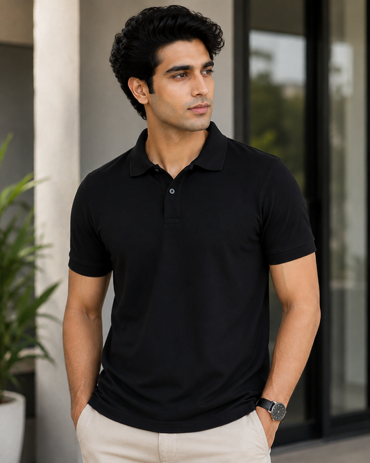 WORK POLO BLACK