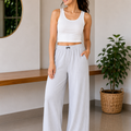 WOMEN JACQUARD PALAZZO - GREY