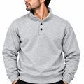 NAUTICON PREMIUM WINTER POLO MEN IN LIGHT GREY MELANGE