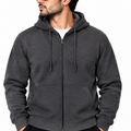 NAUTICON PREMIUM ZIPPER HOODIE MEN IN DARK GREY