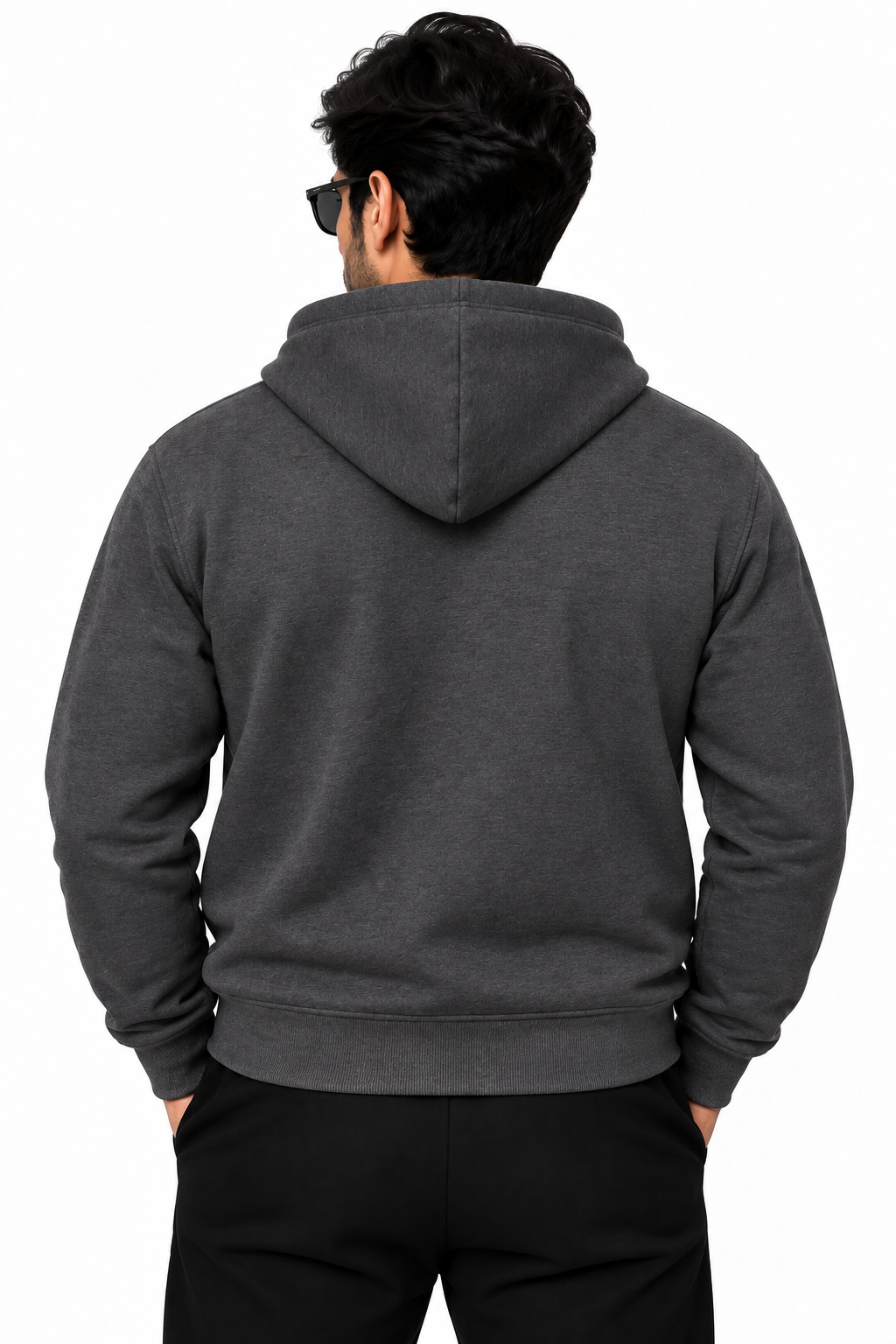 NAUTICON PREMIUM ZIPPER HOODIE MEN IN DARK GREY