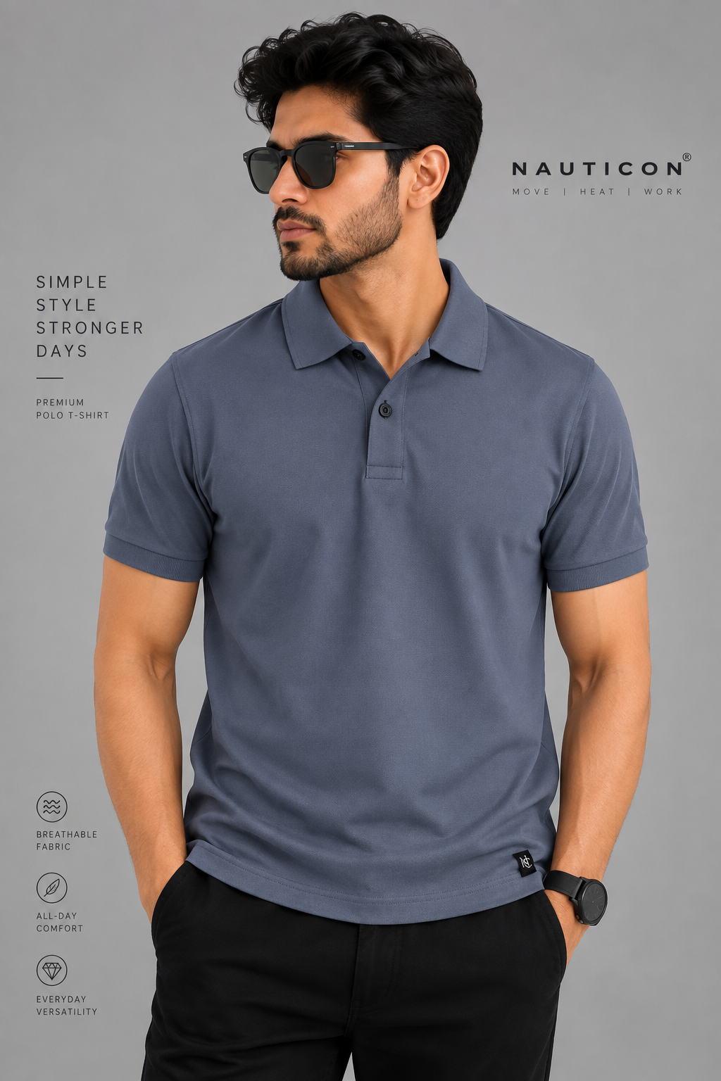 WORK POLO GREY