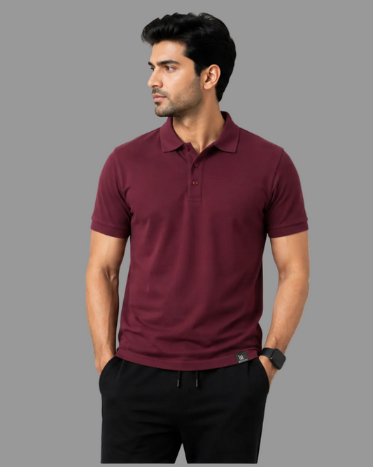 WORK POLO MAROON