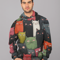 Men's Custom Hoodie POD Full Print Design CATS (Front & Back)