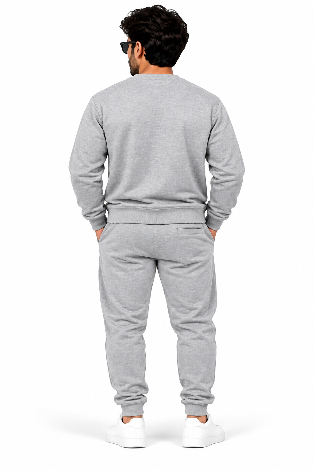 NAUTICON PREMIUM WINTER CO-ORD SET MEN IN LIGHT GREY MELANGE