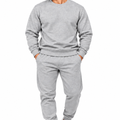 NAUTICON PREMIUM WINTER CO-ORD SET MEN IN LIGHT GREY MELANGE