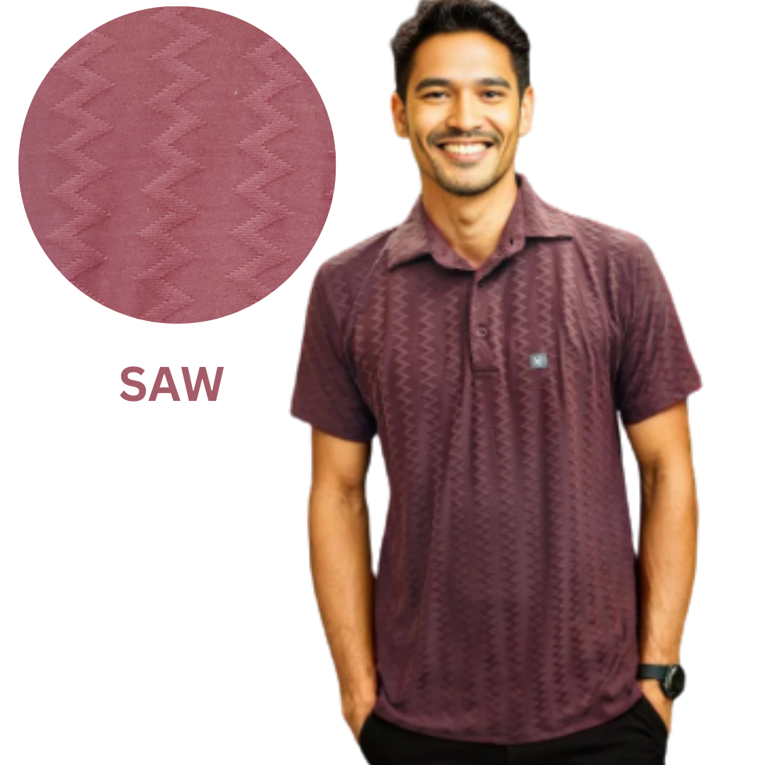 Nauticon Summer Saw Jacquard Polo T-Shirt for Men – Gazri