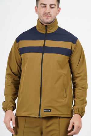 NAUTICON Chest Panel Tracksuit Set for Men Khaki & Navy - NAUTICON WEARABLES