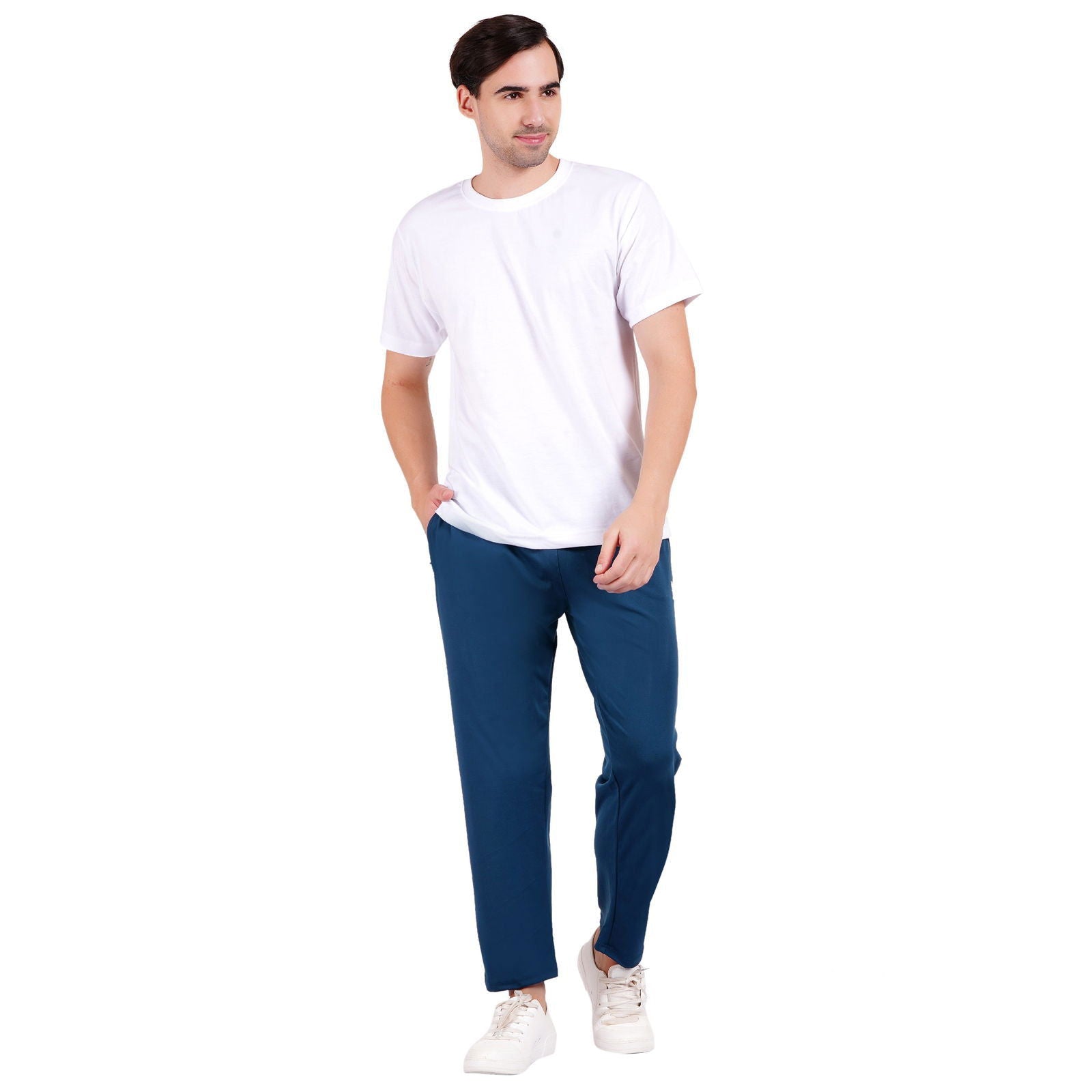 NAUTICON Men Air Force Blue Solid Regular Fit Lower - NAUTICON
