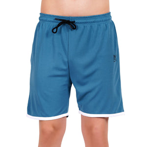NAUTICON Men Round Neck t-Shirt and Shorts Co-Ord Set Teal Blue - NAUTICON