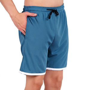 NAUTICON Men Round Neck t-Shirt and Shorts Co-Ord Set Teal Blue - NAUTICON