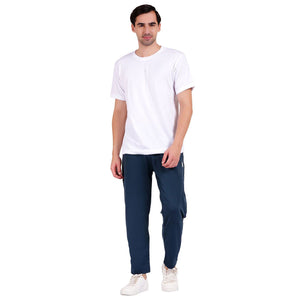 NAUTICON Men Teal Blue Solid Regular Fit Lower - NAUTICON