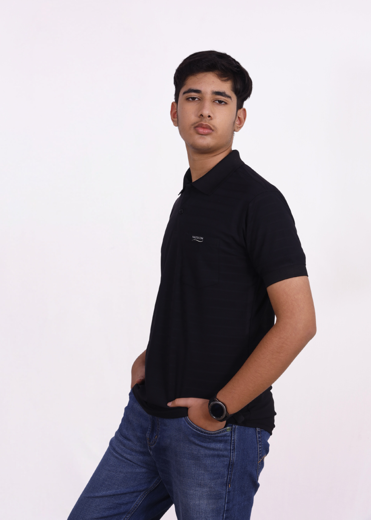NAUTICON POLO T-SHIRT BLACK - NAUTICON