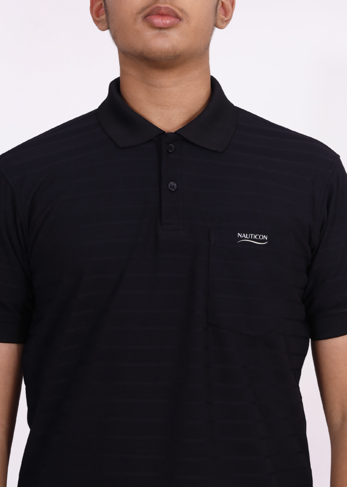 NAUTICON POLO T-SHIRT BLACK - NAUTICON WEARABLES