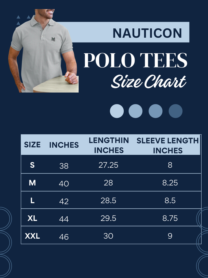 NAUTICON POLO T-SHIRT BLUE - NAUTICON WEARABLES