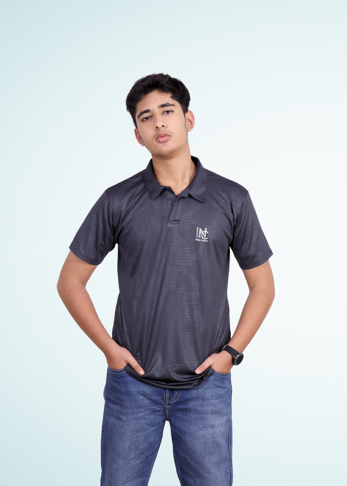 NAUTICON POLO T-SHIRT GREY - NAUTICON
