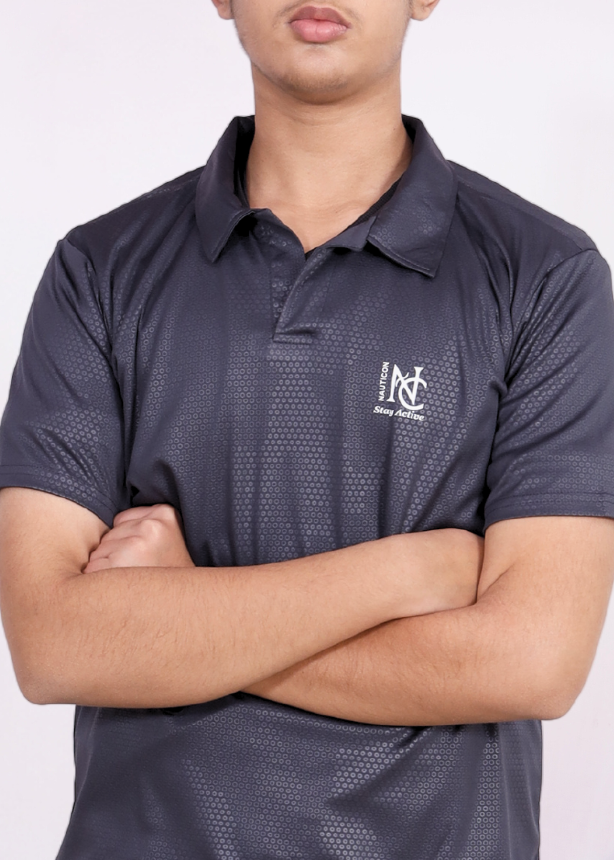 NAUTICON POLO T-SHIRT GREY - NAUTICON WEARABLES