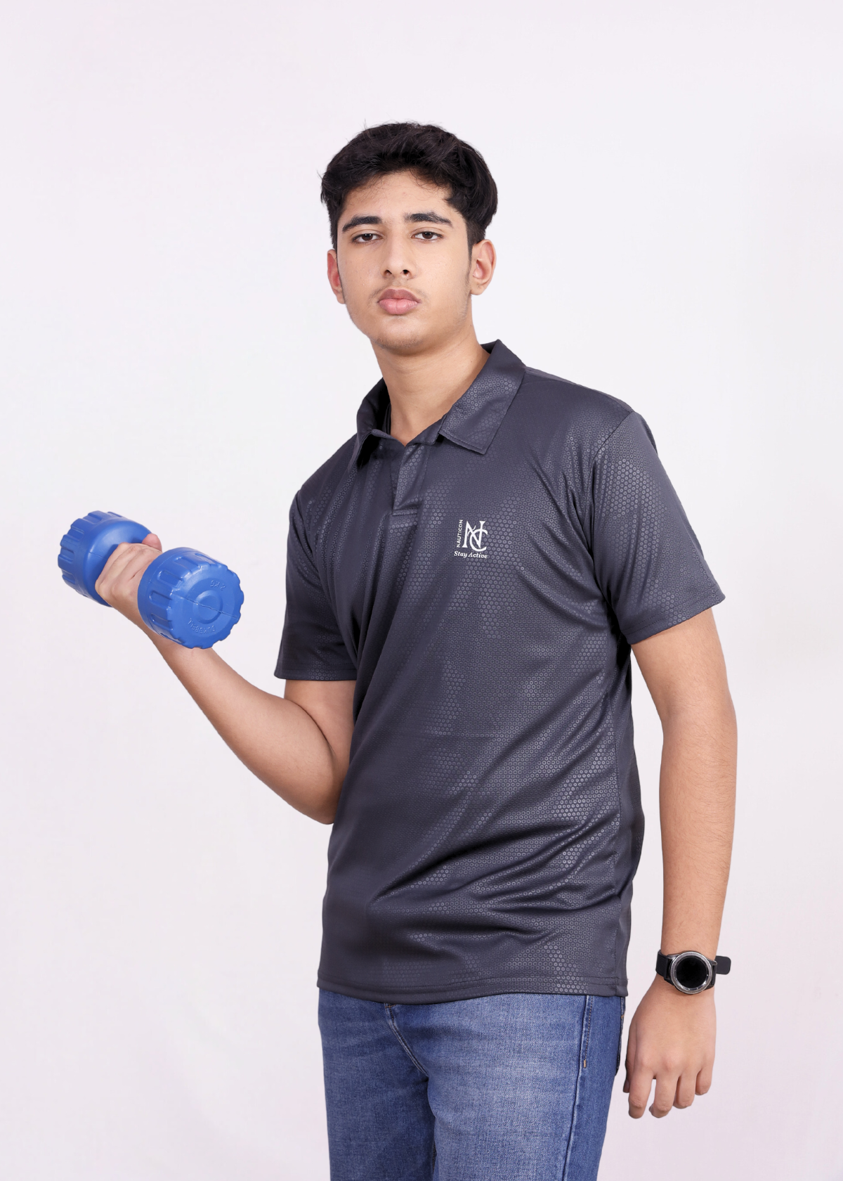 NAUTICON POLO T-SHIRT GREY - NAUTICON WEARABLES