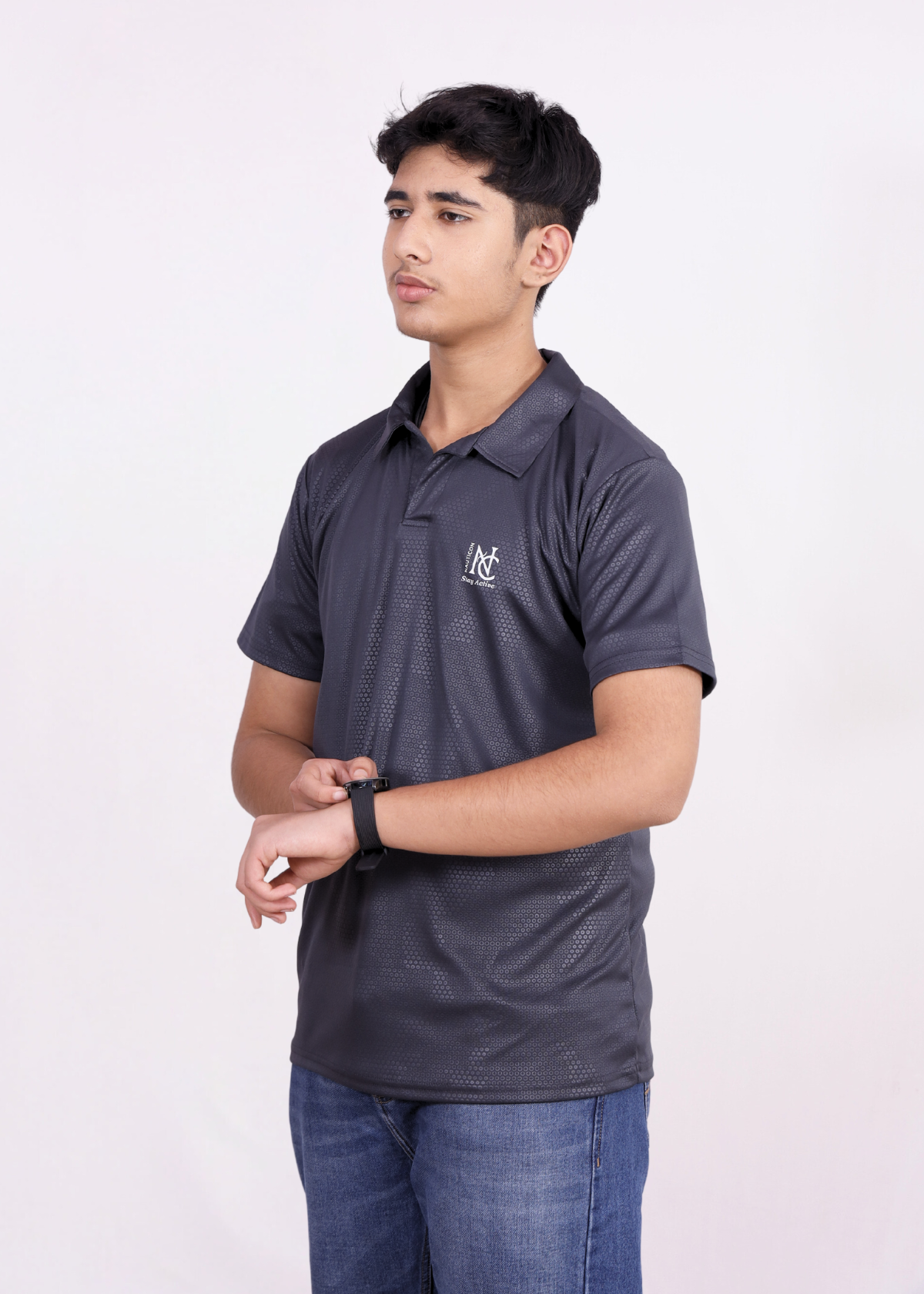 NAUTICON POLO T-SHIRT GREY - NAUTICON WEARABLES