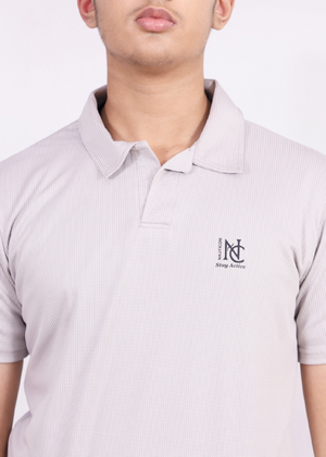 NAUTICON POLO T-SHIRT LIGHT GREY - NAUTICON