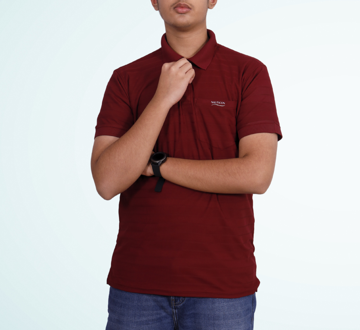 NAUTICON POLO T-SHIRT MAROON - NAUTICON