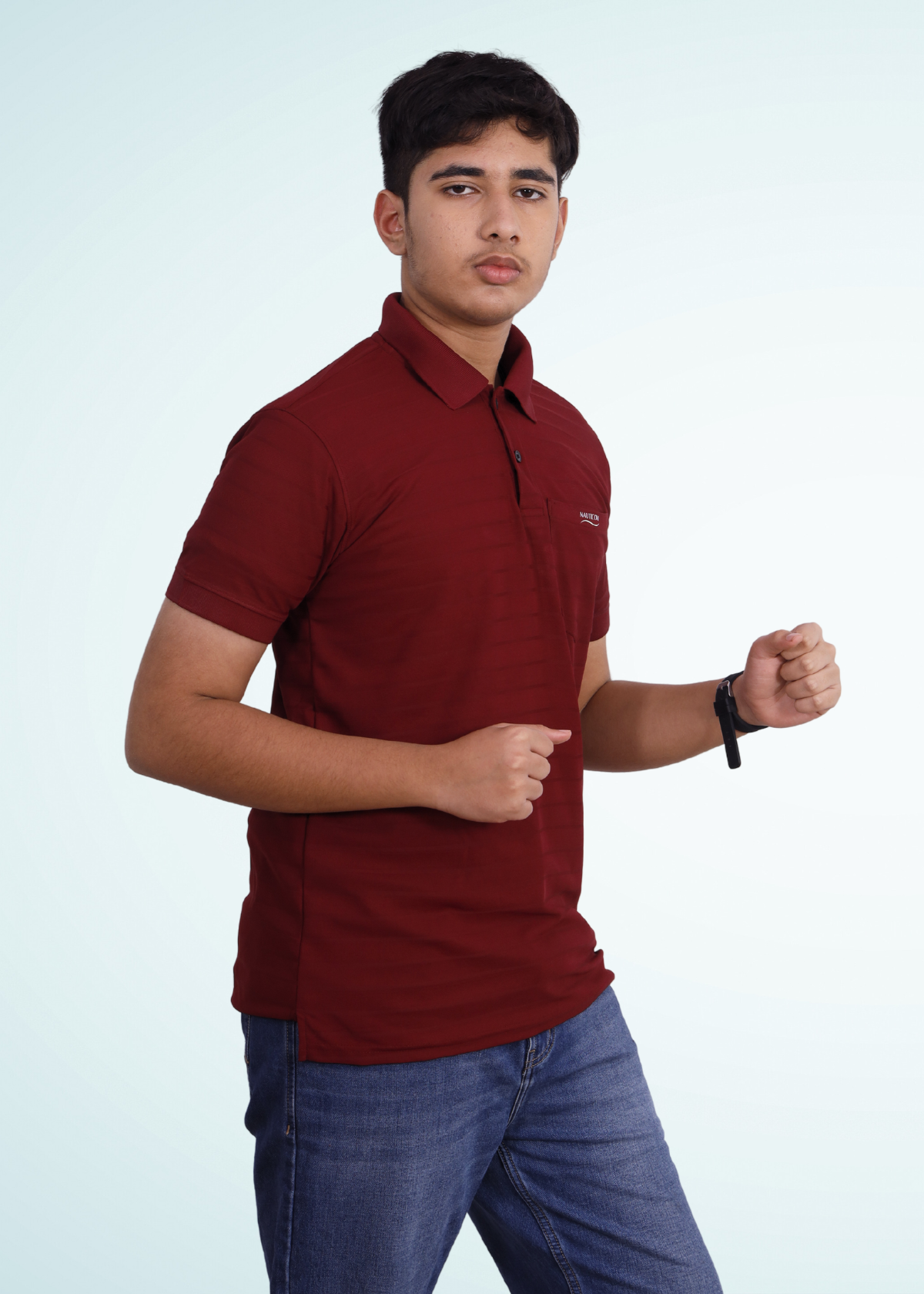NAUTICON POLO T-SHIRT MAROON - NAUTICON