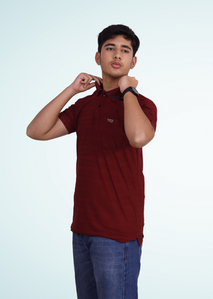NAUTICON POLO T-SHIRT MAROON - NAUTICON