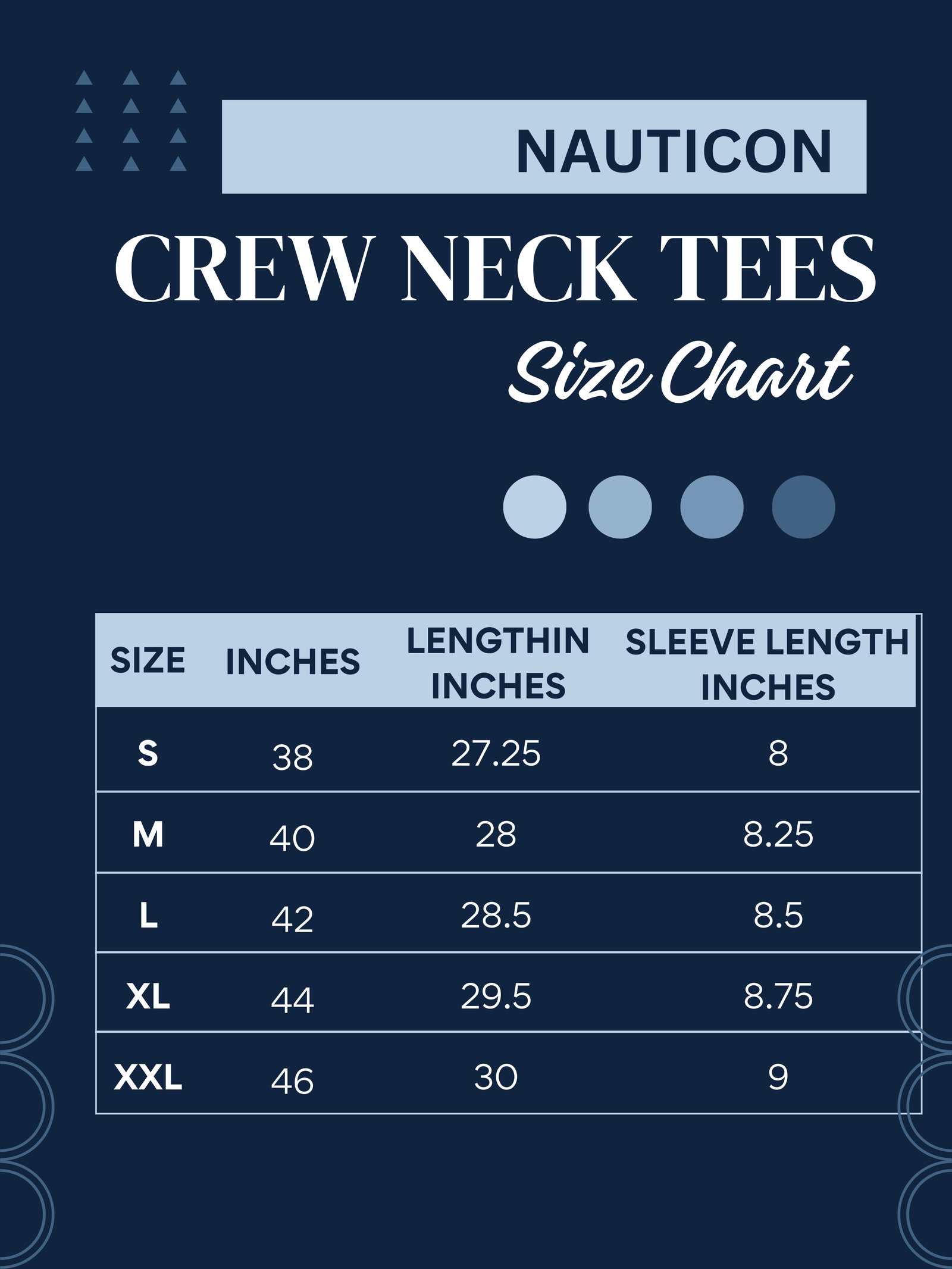 NAUTICON Premium Polyester Crew Neck Blue - NAUTICON