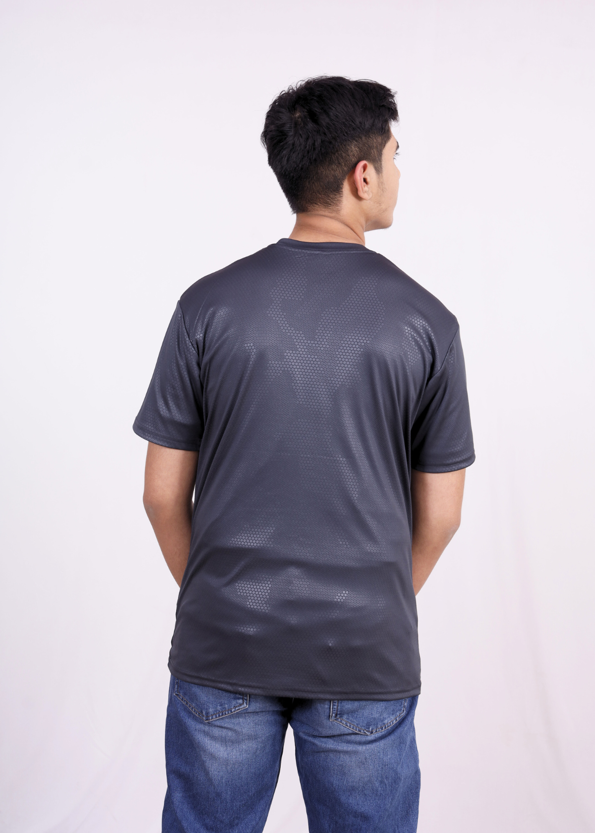 NAUTICON Premium Polyester Crew Neck Grey Dotted - NAUTICON