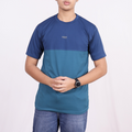 NAUTICON Premium Polyester Crew Neck T-Shirt Blue & Teal Green - NAUTICON WEARABLES