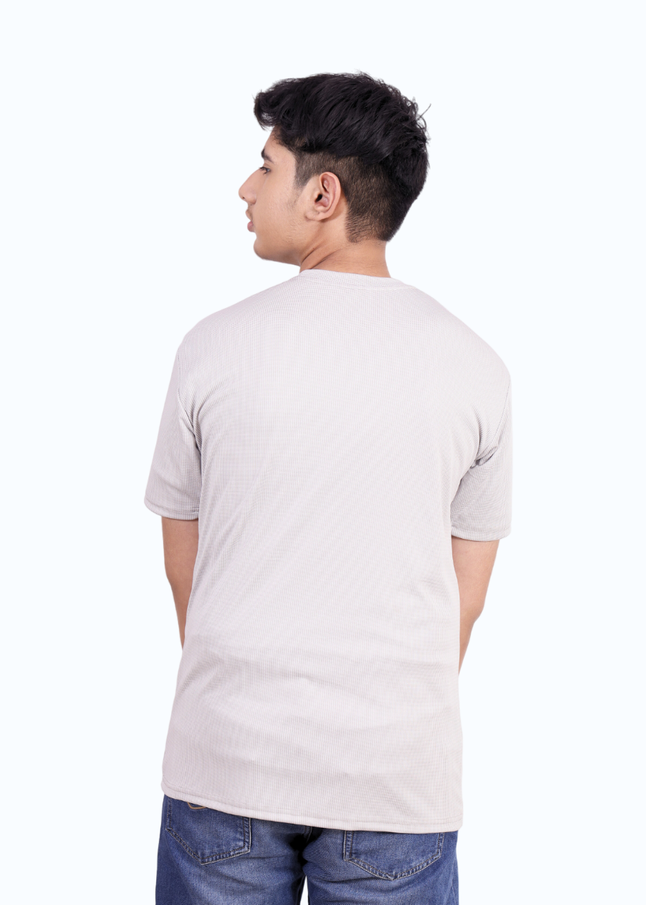 NAUTICON Premium Polyester Crew Neck T-Shirt Light Grey - NAUTICON